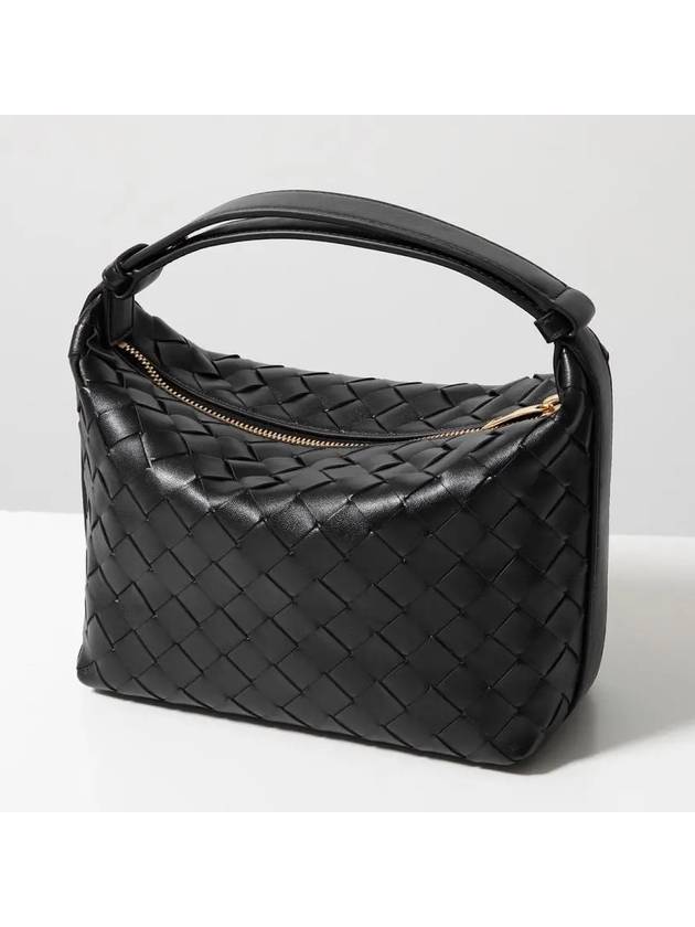 Intrecciato Small Leather Shoulder Bag Black - BOTTEGA VENETA - BALAAN 6