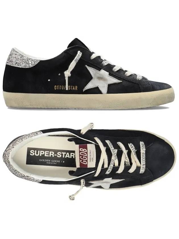 Superstar Glitter Tab Suede Low Top Sneakers Navy - GOLDEN GOOSE - BALAAN 2