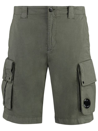 Twill Stretch Cargo Shorts Green - CP COMPANY - BALAAN 2