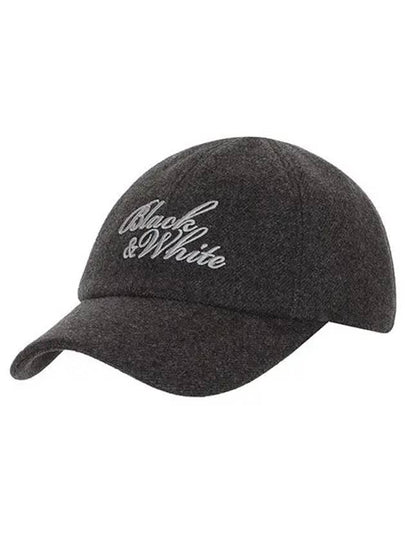 Men s twill tissue logo ball cap 8404GXAC BLACK - BLACK&WHITE - BALAAN 2