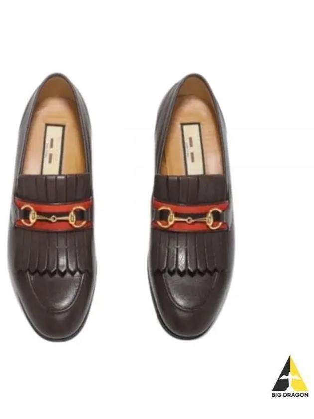 Men's Horsebit Leather Loafers Dark Brown - GUCCI - BALAAN 2