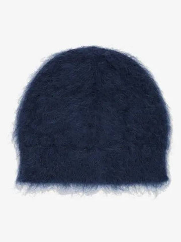 Brushed effect knit beanie navy J40ZZ0130J14654402 - JIL SANDER - BALAAN 1