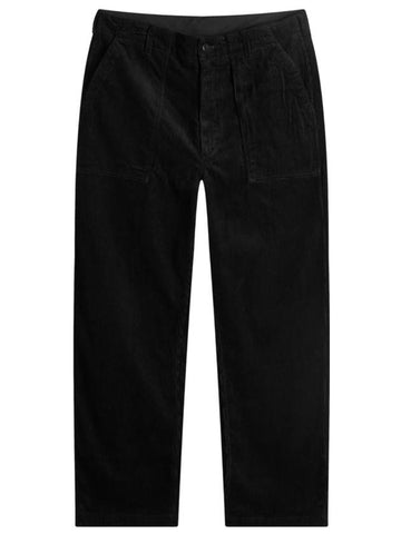 Corduroy Fatigue Straight Pants Black - ENGINEERED GARMENTS - BALAAN 1