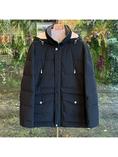 Detachable Hood Bonded Taffeta Down Padding Navy - BRUNELLO CUCINELLI - BALAAN 2