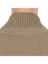 Ghost Piece Mock Neck Virgin Wool Knit Top Beige - STONE ISLAND - BALAAN 9