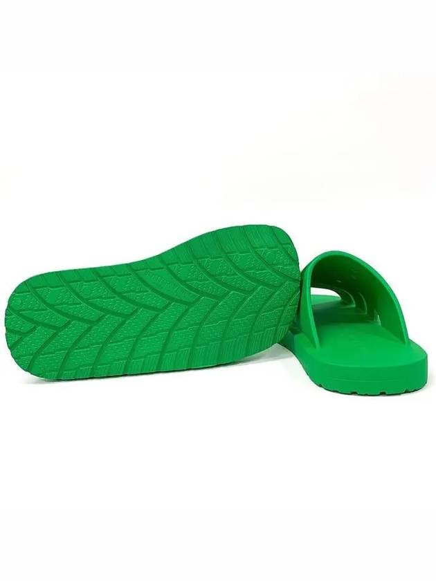 Flintston Intrecciato Matte Rubber Sandals Parakeet - BOTTEGA VENETA - BALAAN 6