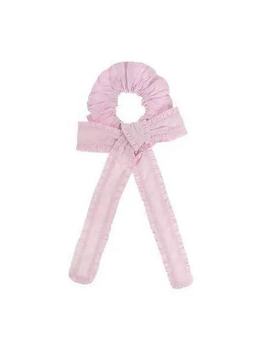 Women s Ruffle Bow Hair Scrunch Light Pink A4667 - GANNI - BALAAN 1