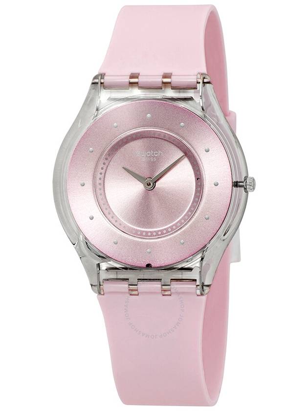 Swatch Pink Pastel Pink Dial Pink Rubber Ladies Watch SFE111 - SWATCH - BALAAN 1