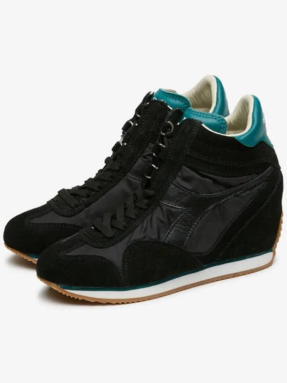 Heritage Women's Equip Wedge High Top Black Sneakers 158925 80013 - DIADORA - BALAAN 2