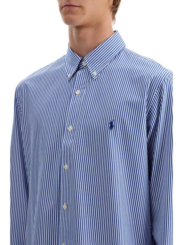 Pony Striped Cotton Long Sleeve Shirt Blue - POLO RALPH LAUREN - BALAAN 5