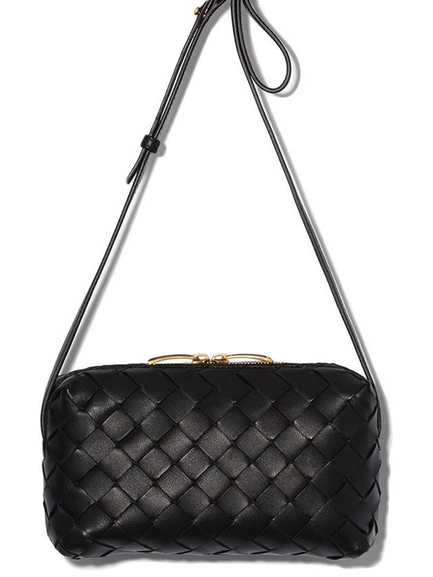 Intrecciato Mini Cross Bag Black - BOTTEGA VENETA - BALAAN 4