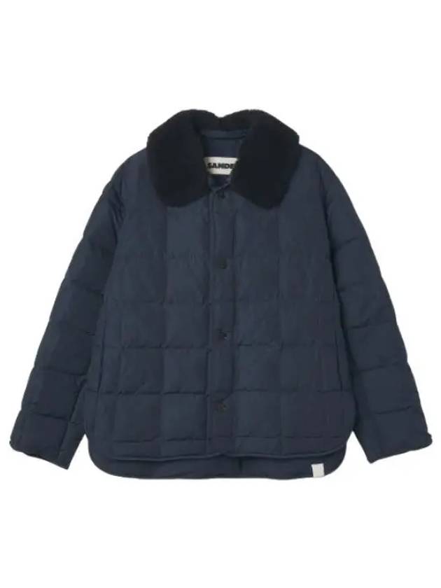 Shearling down jacket navy jumper - JIL SANDER - BALAAN 1