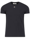 Embroided ORB Peru Short Sleeve T-Shirt Black - VIVIENNE WESTWOOD - BALAAN 2