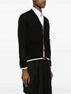 Wool 4-Bar Cardigan Black - THOM BROWNE - BALAAN 5