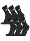 Trefoil Cushion Crew Socks 6 Pairs Black - ADIDAS - BALAAN 3