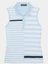 Women'S Bold Stripe Tech Jersey Polo Sleeveless Sky - G/FORE - BALAAN 2