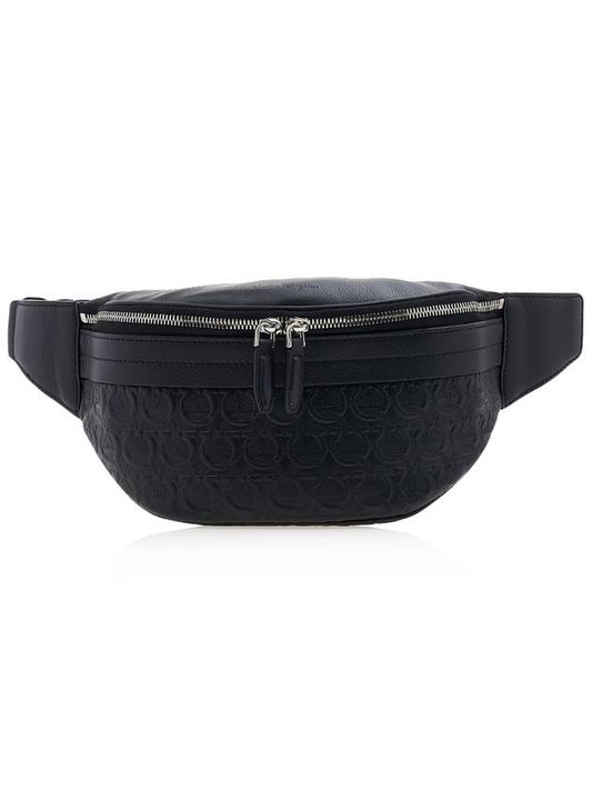 Salvatore Gancini Waist Belt Bag Black - SALVATORE FERRAGAMO - BALAAN 2