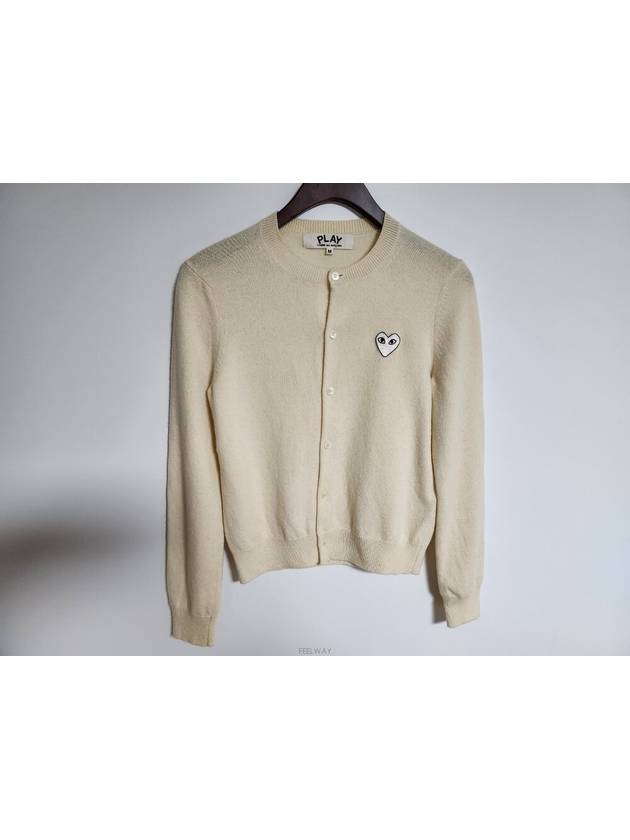 M Ivory White Women s Cardigan AZ N065 - COMME DES GARCONS - BALAAN 1