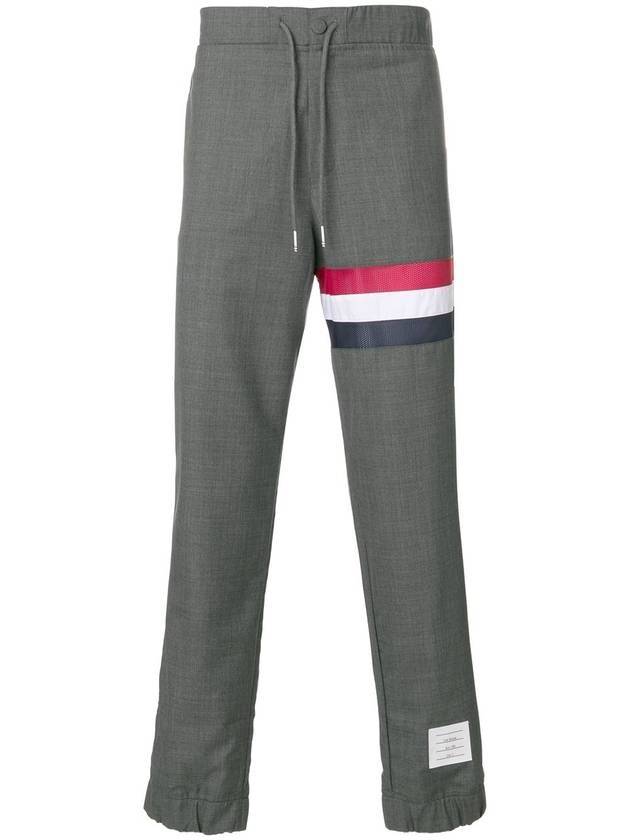 Three Stripes Wool Track Pants Grey - THOM BROWNE - BALAAN 1