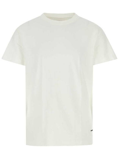 Logo Patch Cotton Short Sleeve T-Shirt 3 Pack White - JIL SANDER - BALAAN 2