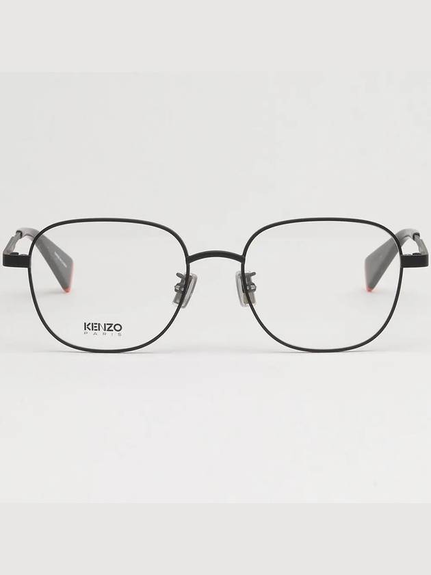 Glasses frame KZ50180U 002 matte black square light metal - KENZO - BALAAN 3