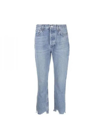 Riley Crop Denim Straight Jeans Blue - AGOLDE - BALAAN 2