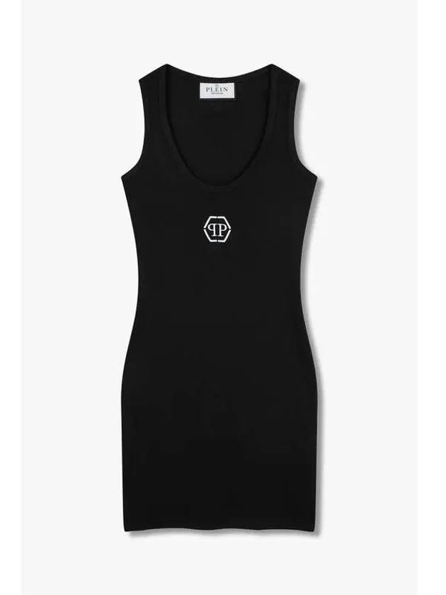 Women s Hexagon Embroidered Tank Top Dress Black - PHILIPP PLEIN - BALAAN 1