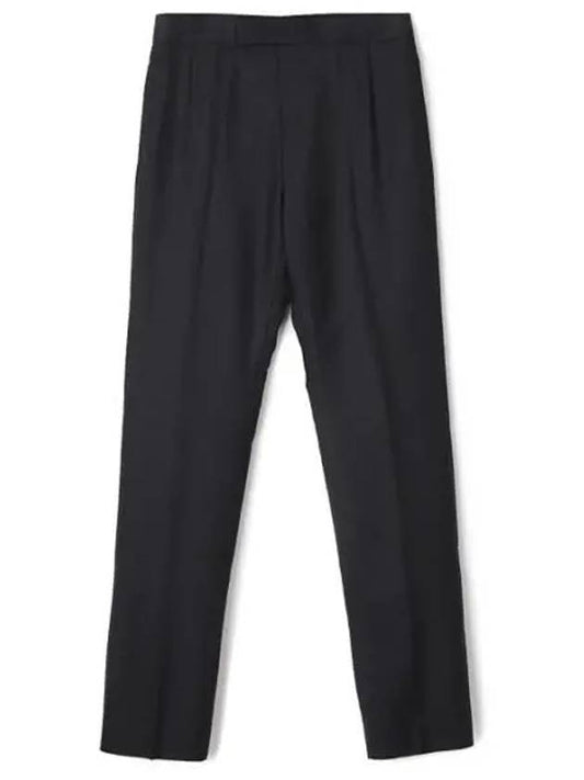 Super 120S Twill Classic Backstrap Trouser Pants Dark Grey - THOM BROWNE - BALAAN.