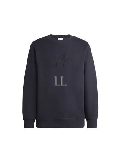 Embroidered Logo Jersey Fleece Sweatshirt Navy - CP COMPANY - BALAAN 2