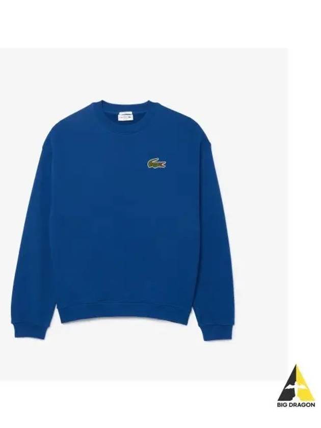 Boucle Big Croc Crew Neck Sweatshirt Dark Blue - LACOSTE - BALAAN 1