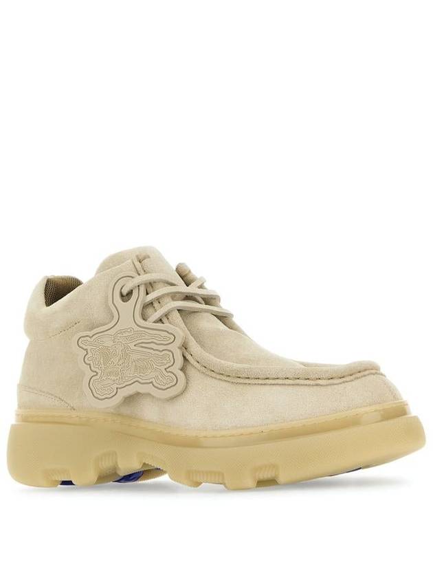 Suede Creeper Mid Sneakers Beige - BURBERRY - BALAAN 3