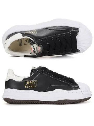 A06FW702 BLACK Men's Blakey Low OG Leather Sneakers - MIHARA YASUHIRO - BALAAN 1