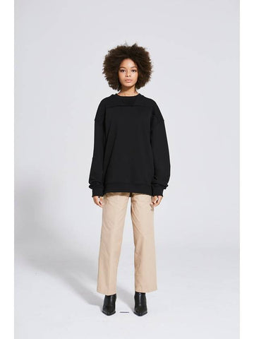 women's line color scheme sweatshirt black - MOTH - BALAAN 1