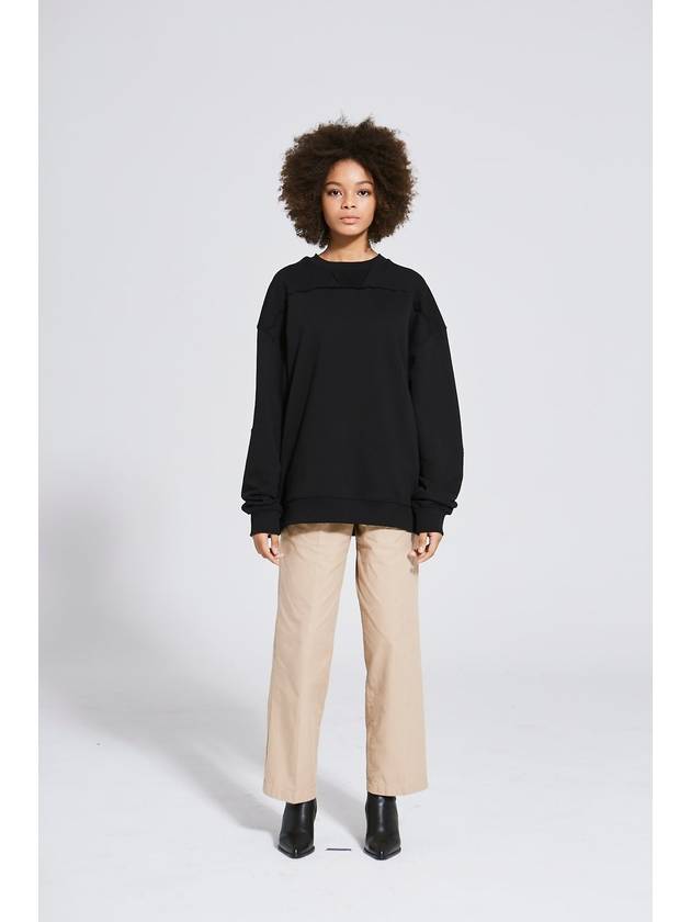 women's line color scheme sweatshirt black - MOTH - BALAAN 2