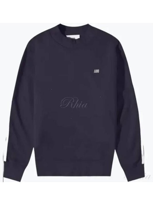 Track Crew Sweatshirt Nautic Blue - AMI - BALAAN 2