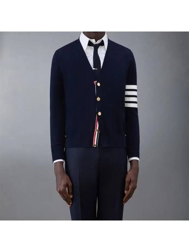 Milano Stitch 4 Bar Cardigan Navy - THOM BROWNE - BALAAN 2