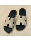 Men's Izmir Sandals Calfskin Absong White Navy - HERMES - BALAAN 5