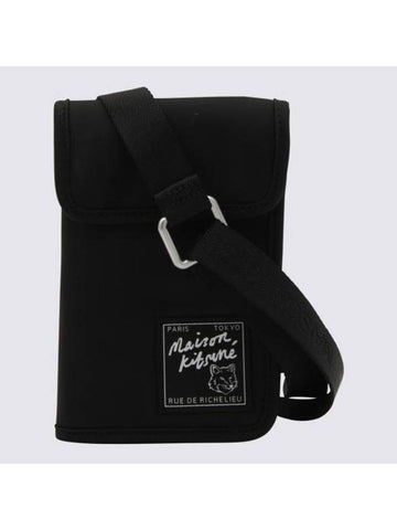 Clutch Pouch Cross Bag Black - MAISON KITSUNE - BALAAN 1