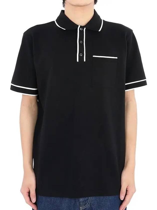 Color Block Polo Shirt Black - MONCLER - BALAAN 3