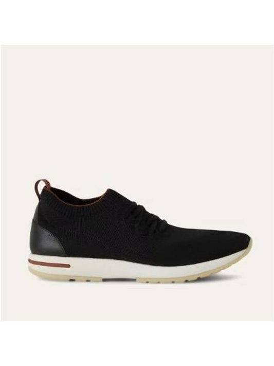 360 LP Flexi Wish Wool Walk Low Top Sneakers Black - LORO PIANA - BALAAN 1