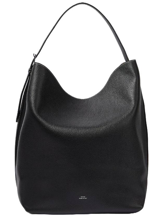 Belted Leather Tote Bag Black - TOTEME - BALAAN 1