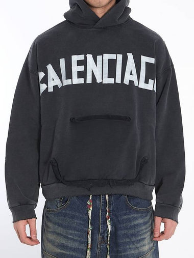 Ripped Pocket Tape Type hoodie - BALENCIAGA - BALAAN 1