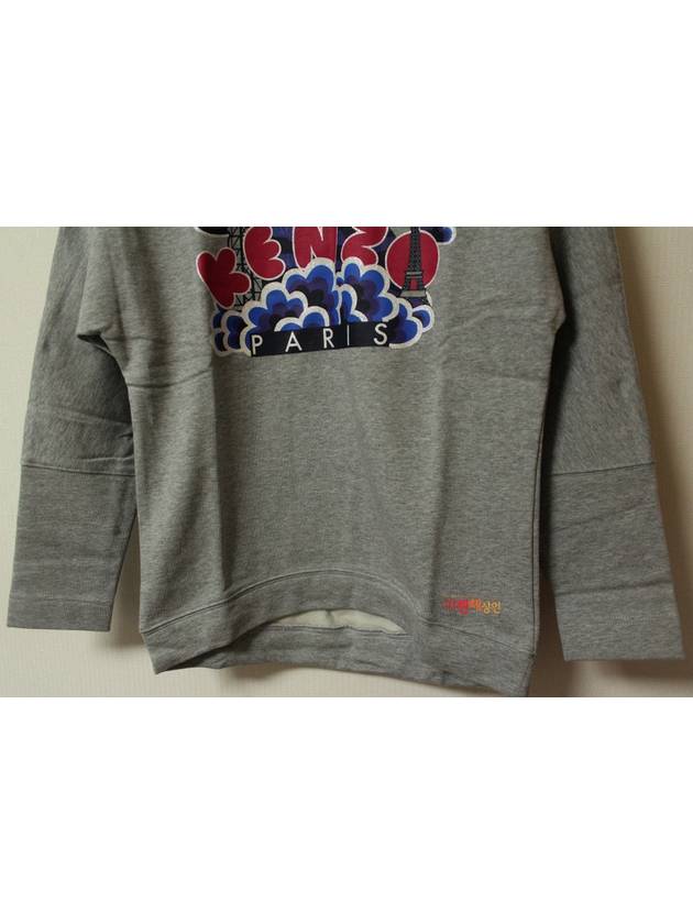 Gray Cloud Goddess Statue Logo Printing Sweatshirt - KENZO - BALAAN 4