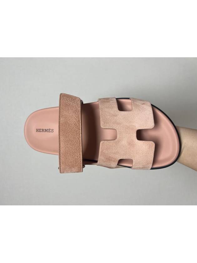 Chypre sandals suede nude pink - HERMES - BALAAN 3