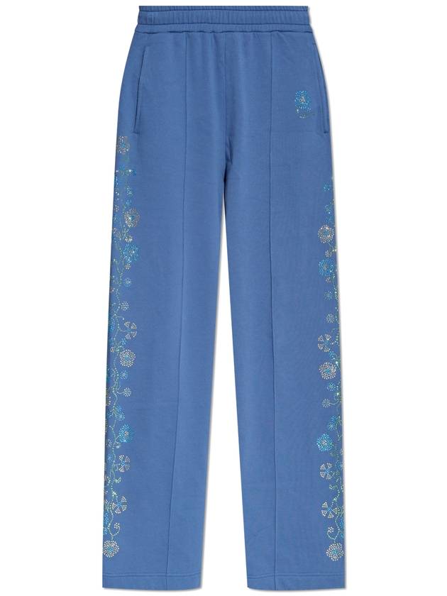 Kenzo Sweatpants With Shimmering Appliqués, Women's, Blue - KENZO - BALAAN 1