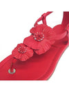 Flip flop red flower sandals 35 Korean size 220mm - LORO PIANA - BALAAN 5