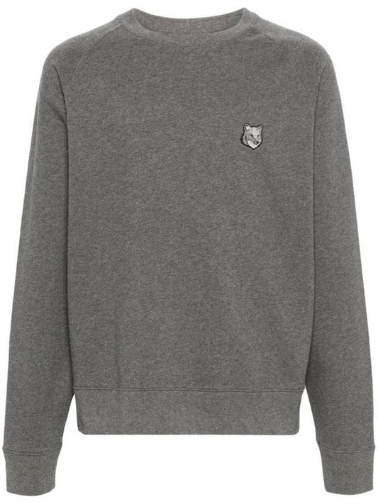 Bold Fox Head Patch Oversized Sweatshirtt Grey - MAISON KITSUNE - BALAAN 1