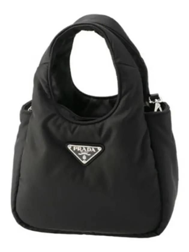 Soft Padded Re-Nylon Mini Bag Black - PRADA - BALAAN 3