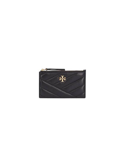 Kira Chevron Zipper Card Wallet Black - TORY BURCH - BALAAN 2