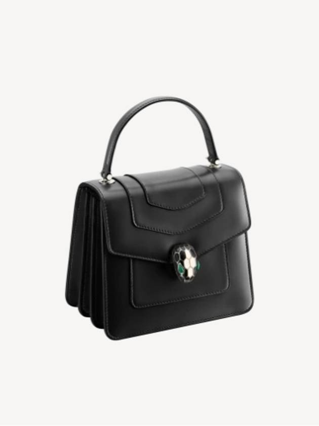 Serpenti Forever Small Top Handle Bag Black 290570 - BVLGARI - BALAAN 2